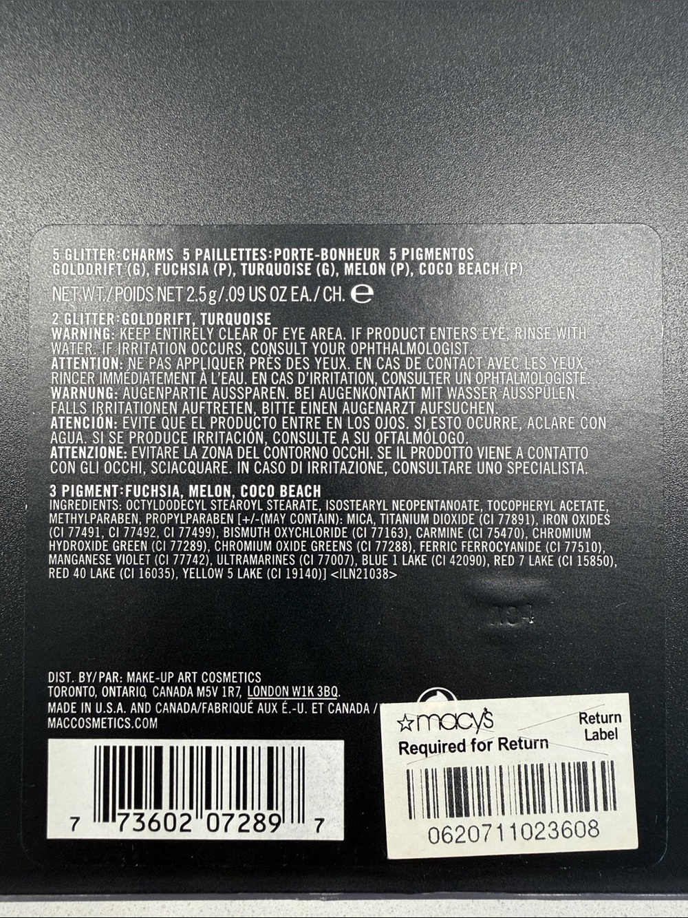 MAC Glitter Charms Metallic Pigment Set - NIB - Picture 2 of 2